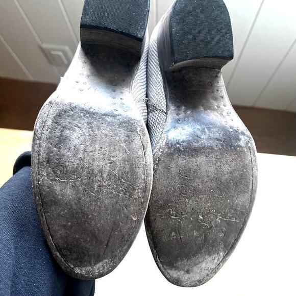 Freebird by Steven Shae Cream Lizard Leather Mule Booties SZ 7 - Picture 6 of 8